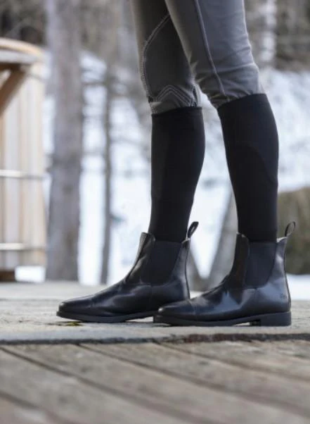 RIDING WORLD Stivaletti Riding World First Synthetic Lined BLACK salvaschiena per sella inglese