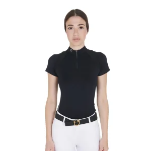 EQUESTRO Polo Da Donna Technical Training Polo SS Zip