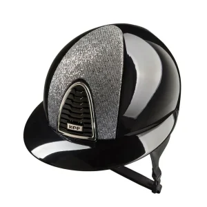 Cap Kep Italia Cromo 2.0 Shine Calotta M Con Inserto Anteriore Luminor Argento E Visiera Polo Shine Nero